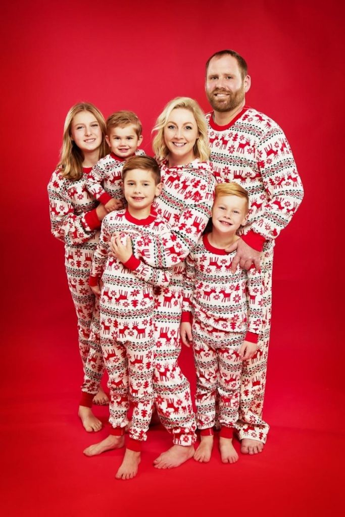 anna family in Christmas pajamas image