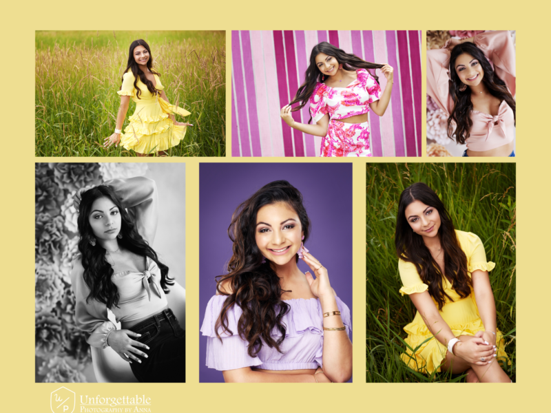 phot collage of a senior girl