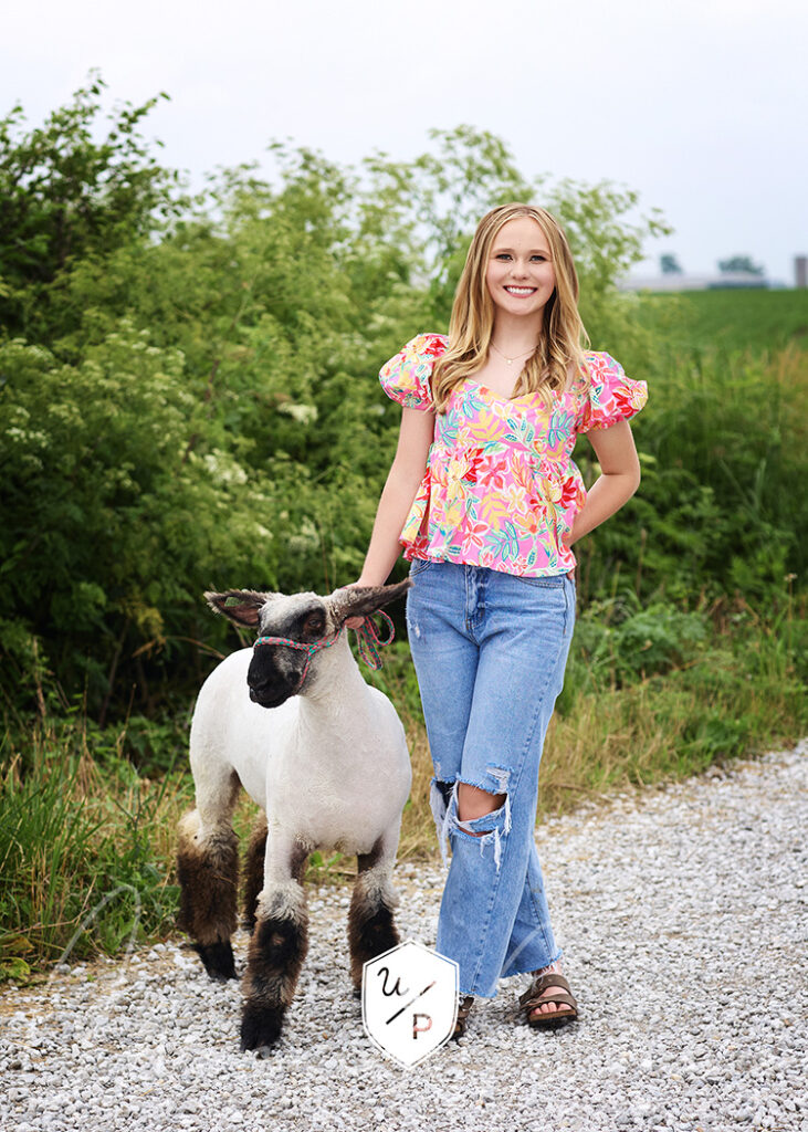 girl with sheep