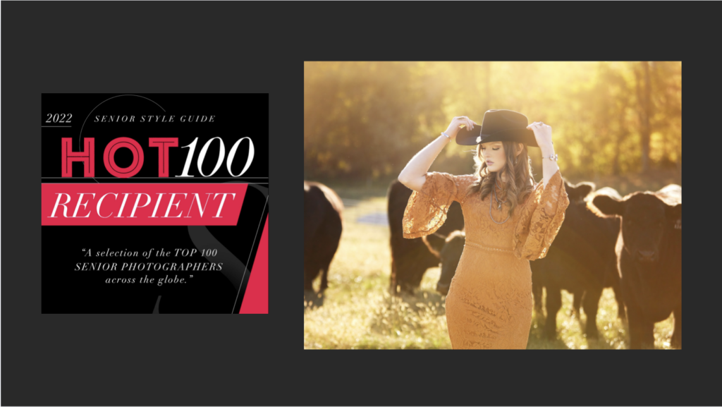 senior girl in pasture with Angus cows - senior farm girl photos with cows